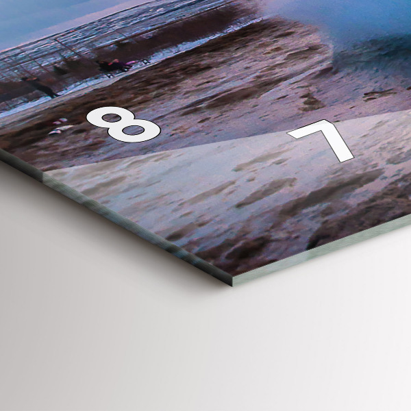 Zegar ścienny poziomy Gejzer na wyspie Islandia