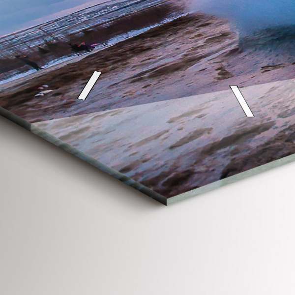 Zegar ścienny poziomy Gejzer na wyspie Islandia