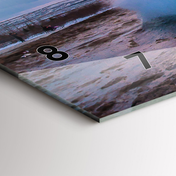 Zegar ścienny poziomy Gejzer na wyspie Islandia