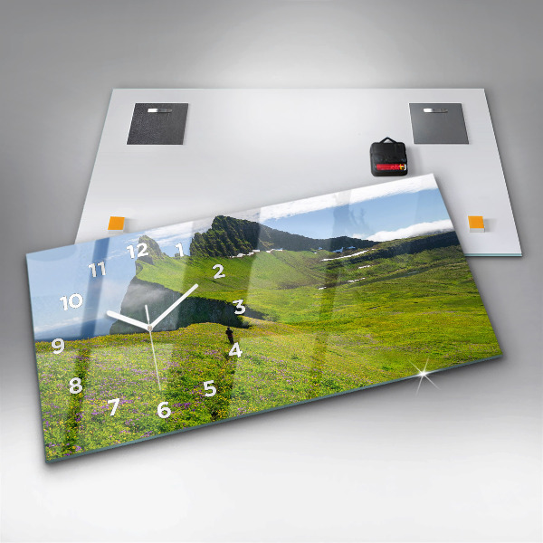 Zegar szklany poziomy Rezerwat Hornstrandir Islandia