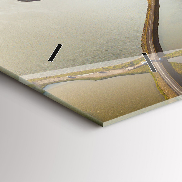 Zegar szklany poziomy Droga w Islandii