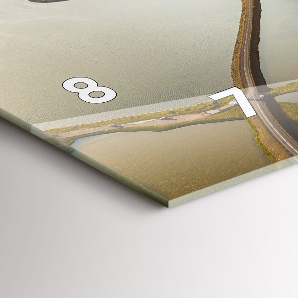 Zegar szklany poziomy Droga w Islandii