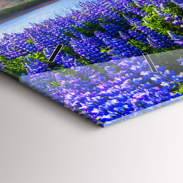 Zegar ścienny poziomy Widok na góry Islandia