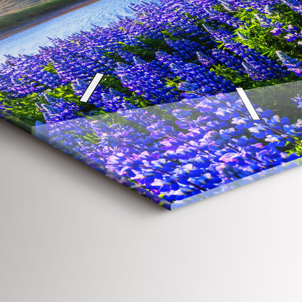 Zegar ścienny poziomy Widok na góry Islandia