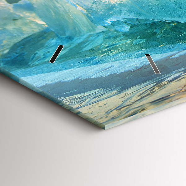 Zegar ścienny poziomy Góra lodu i wschód słońca