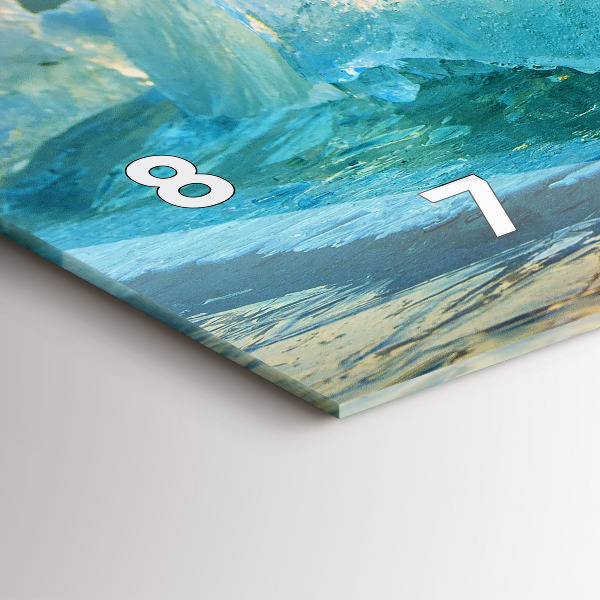 Zegar ścienny poziomy Góra lodu i wschód słońca