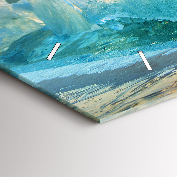 Zegar ścienny poziomy Góra lodu i wschód słońca