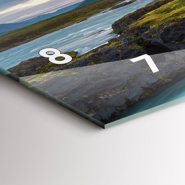 Zegar ścienny poziomy Krajobraz z wodospadem