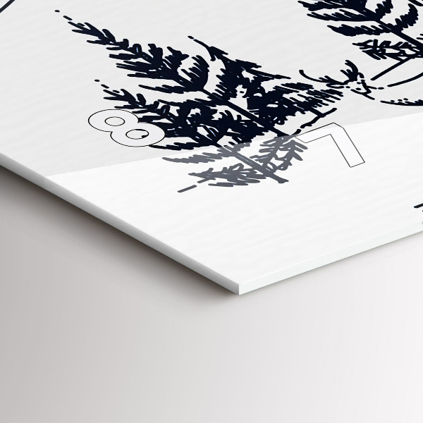 Zegar ścienny poziomy Rysunkowe miasteczko