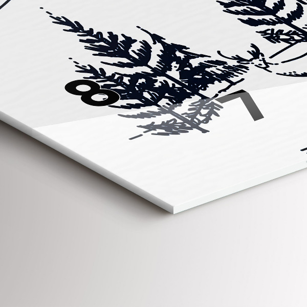 Zegar ścienny poziomy Rysunkowe miasteczko