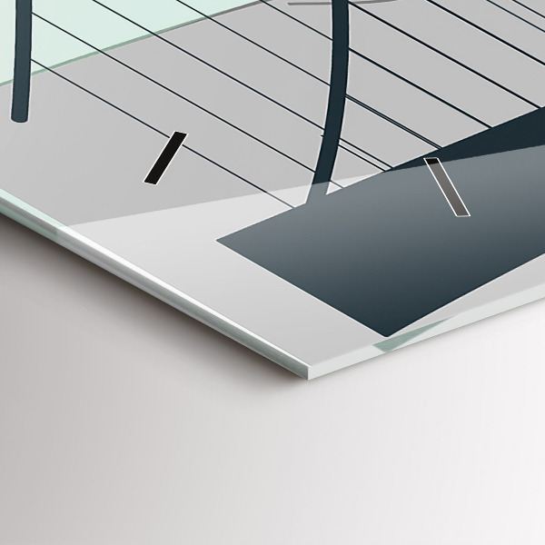 Zegar ścienny poziomy Zielony most