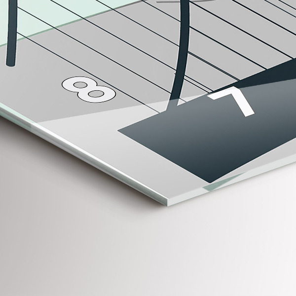 Zegar ścienny poziomy Zielony most