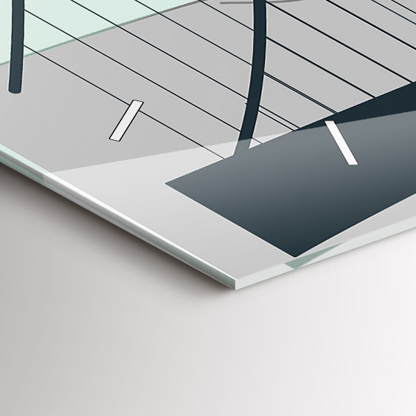 Zegar ścienny poziomy Zielony most