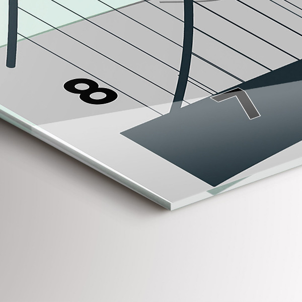 Zegar ścienny poziomy Zielony most