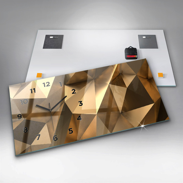 Zegar ścienny poziomy Tekstura geometryczna