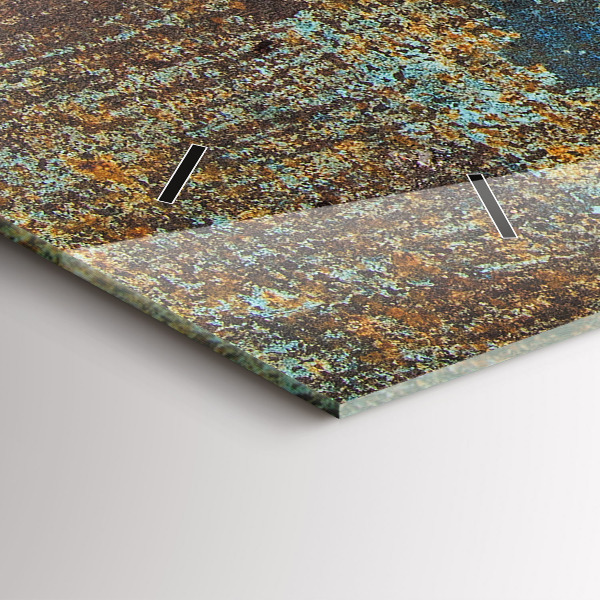 Zegar ścienny poziomy Tekstura Starego Metalu