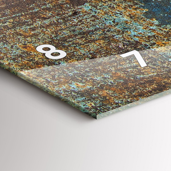 Zegar ścienny poziomy Tekstura Starego Metalu