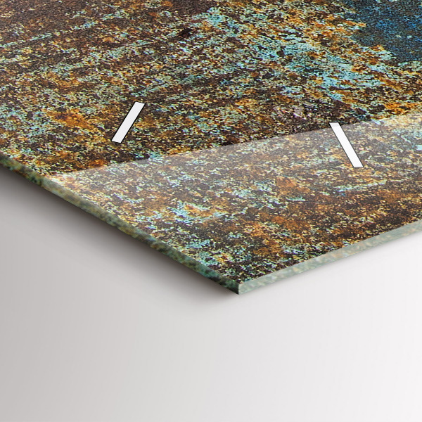 Zegar ścienny poziomy Tekstura Starego Metalu