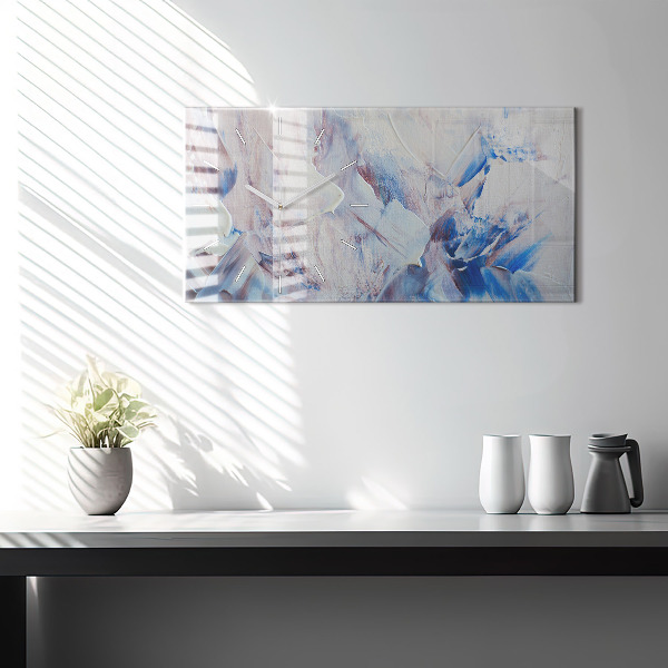 Zegar szklany poziomy Abstrakcja tekstura farby