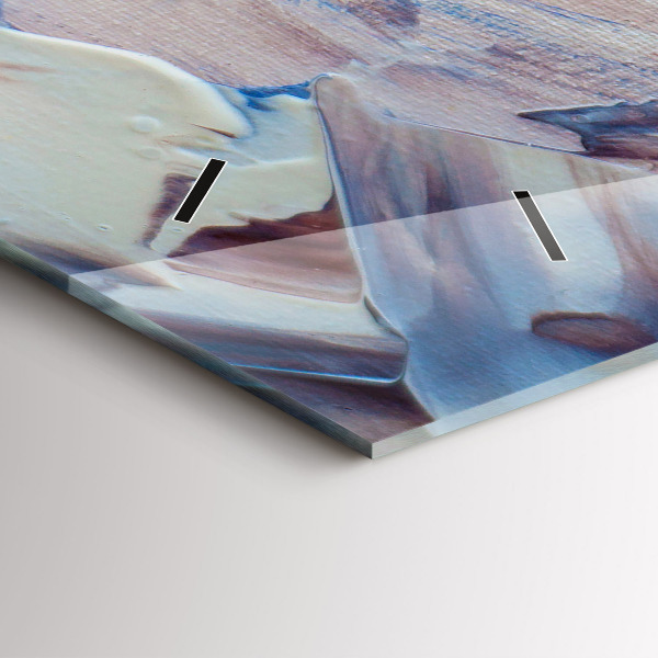 Zegar szklany poziomy Abstrakcja tekstura farby