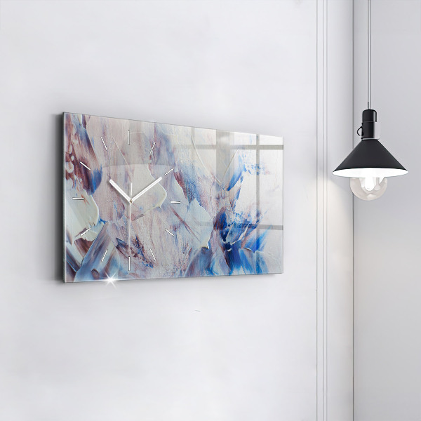 Zegar szklany poziomy Abstrakcja tekstura farby