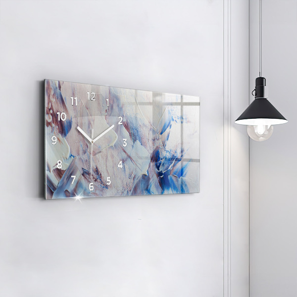 Zegar szklany poziomy Abstrakcja tekstura farby