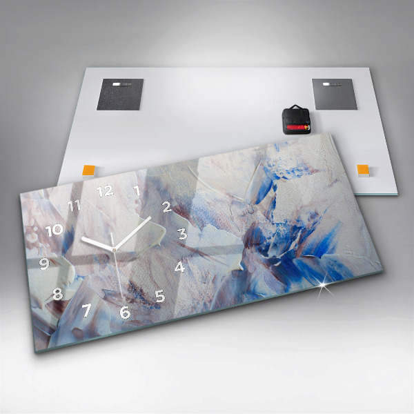 Zegar szklany poziomy Abstrakcja tekstura farby