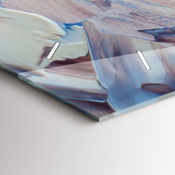 Zegar szklany poziomy Abstrakcja tekstura farby