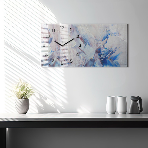 Zegar szklany poziomy Abstrakcja tekstura farby