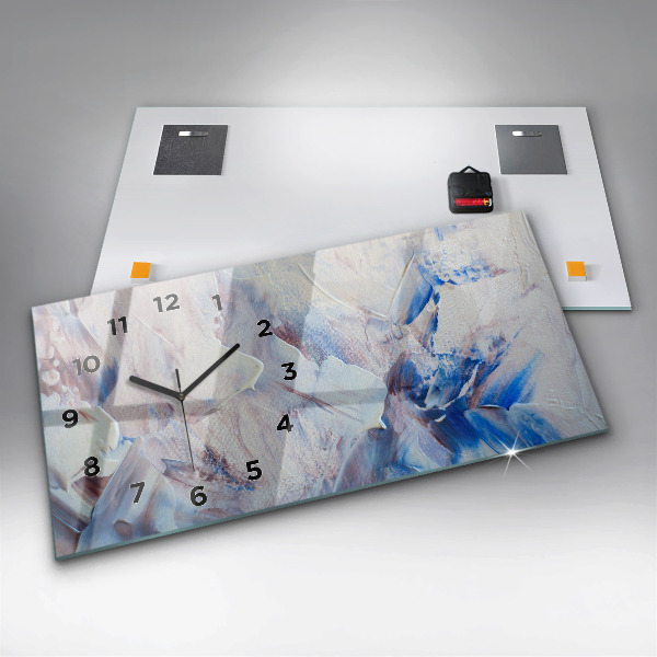 Zegar szklany poziomy Abstrakcja tekstura farby