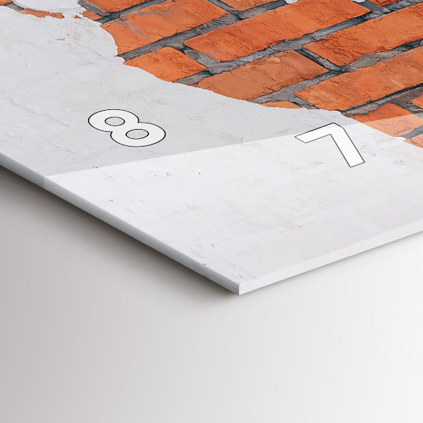 Zegar ścienny poziomy Ceglana mapa świata