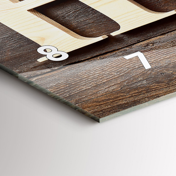 Zegar ścienny poziomy Napis dom