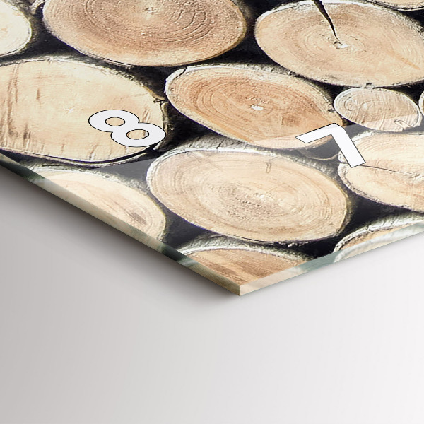 Zegar ścienny poziomy Ścięte drzewa pieńki