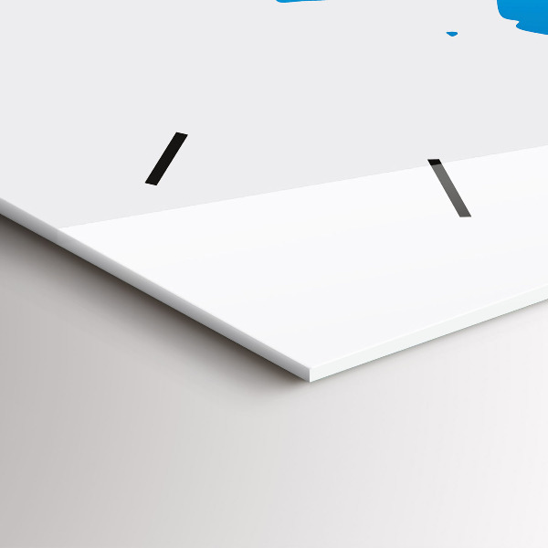 Zegar ścienny poziomy Mapa świata