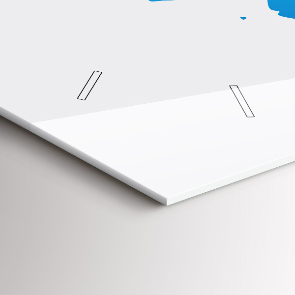 Zegar ścienny poziomy Mapa świata