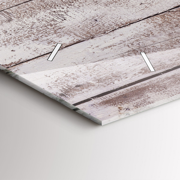 Zegar ścienny poziomy Jasne deski drewna