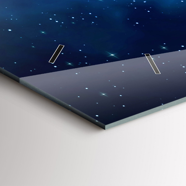 Zegar ścienny poziomy Ciemne niebo gwiazdy