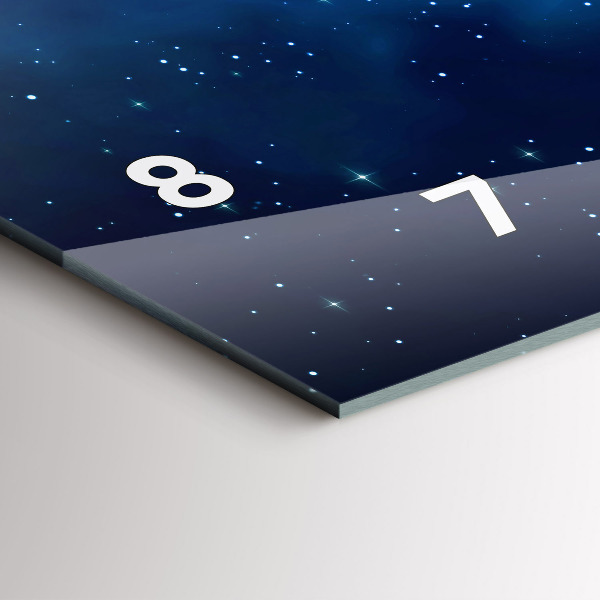 Zegar ścienny poziomy Ciemne niebo gwiazdy