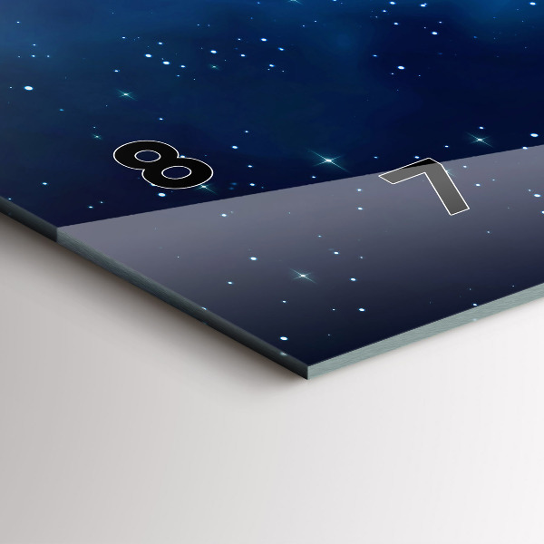 Zegar ścienny poziomy Ciemne niebo gwiazdy