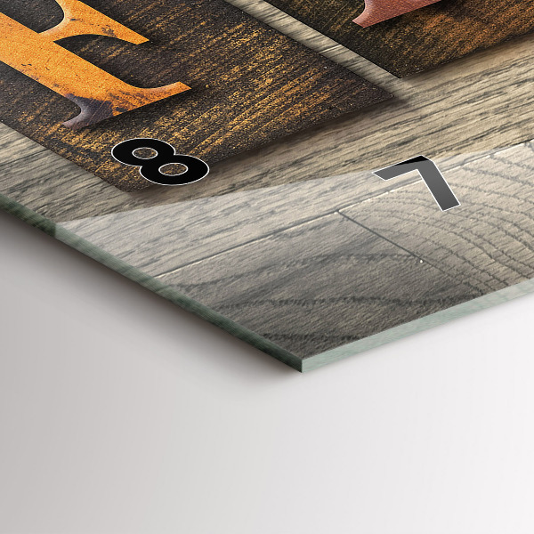 Zegar ścienny poziomy Napis rodzina