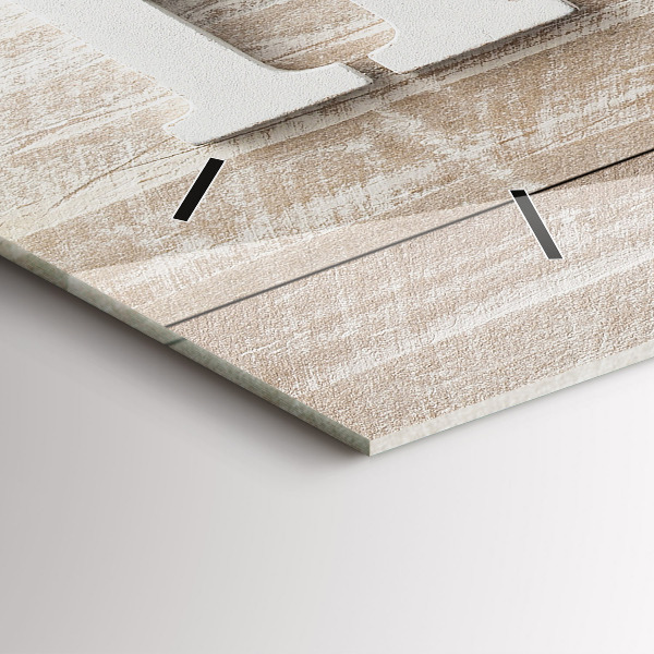 Zegar ścienny poziomy Napis dom