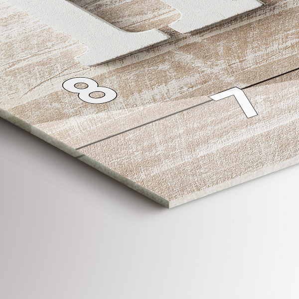 Zegar ścienny poziomy Napis dom