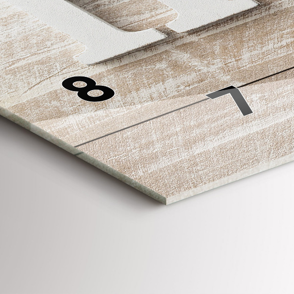 Zegar ścienny poziomy Napis dom