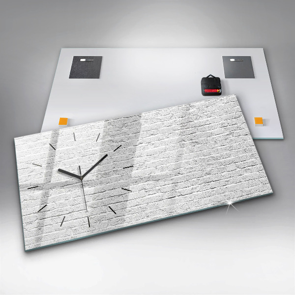 Zegar ścienny poziomy Ściana z cegieł