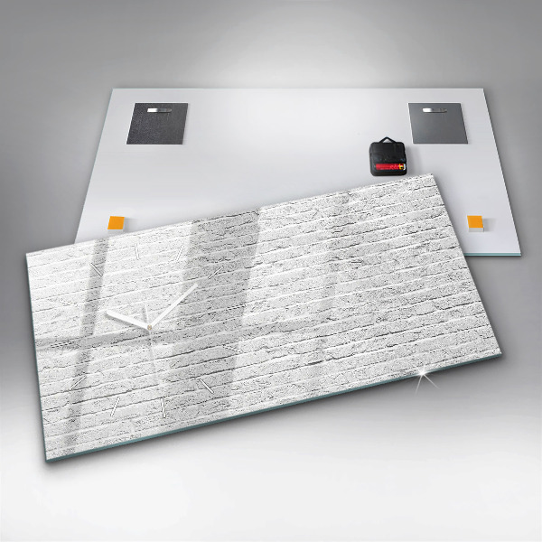 Zegar ścienny poziomy Ściana z cegieł