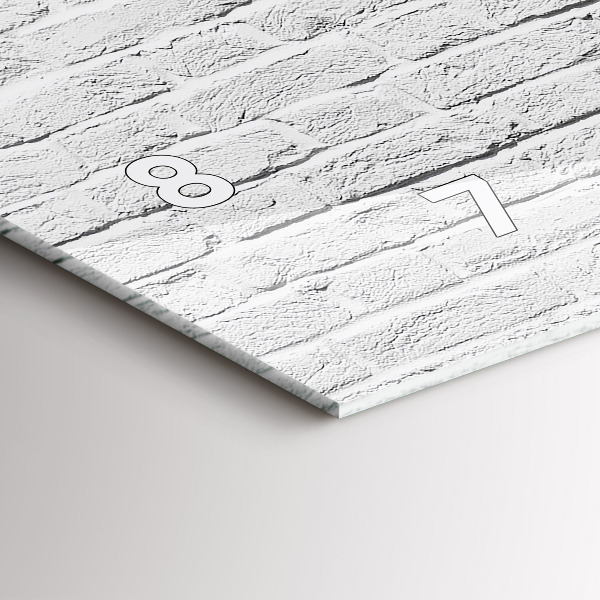 Zegar ścienny poziomy Ściana z cegieł