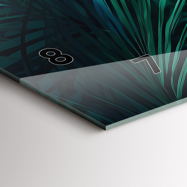 Zegar poziomy Tropikalne liście