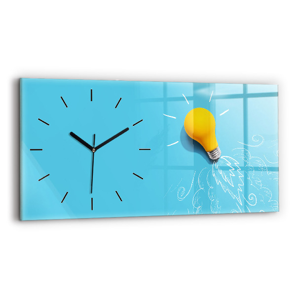 Zegar poziomy Żarówka rysunek