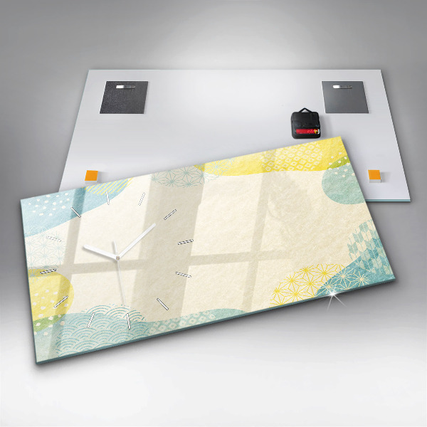 Zegar poziomy Ramka ze wzorów