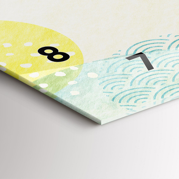 Zegar poziomy Ramka ze wzorów